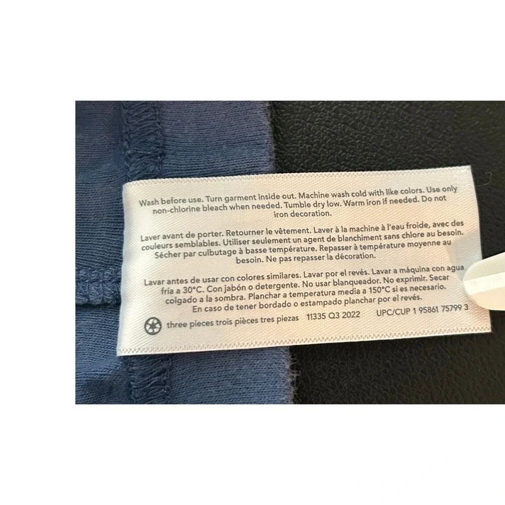 Carters Child of Mine Blue Baby Pants 0-3 Months Cotton Knit Leggings (1296)